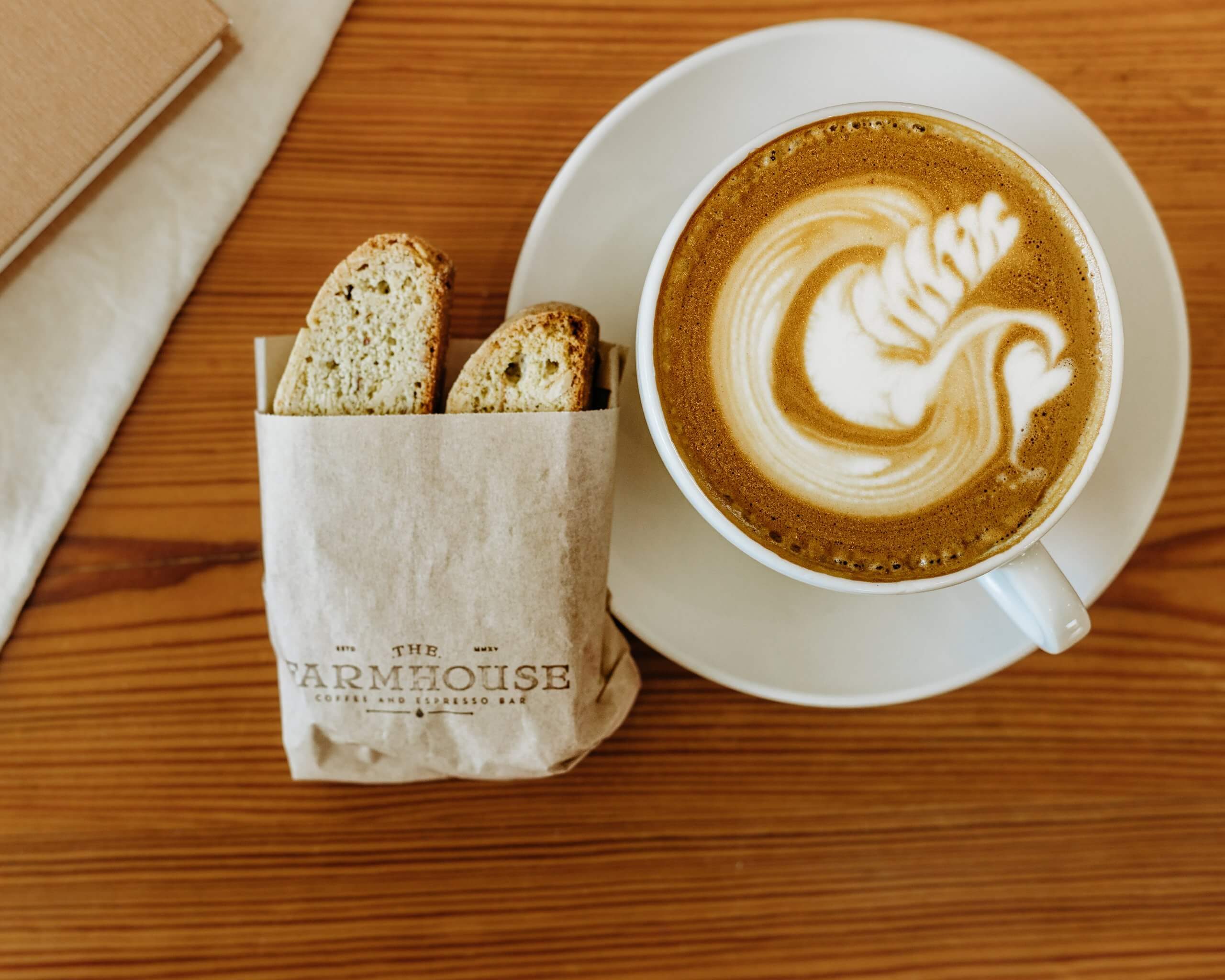 Biscotti and a Latte at The Farmhouse